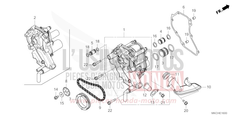 OIL PUMP for Gold Wing CANDY ARDENT RED (R367B) from 2021